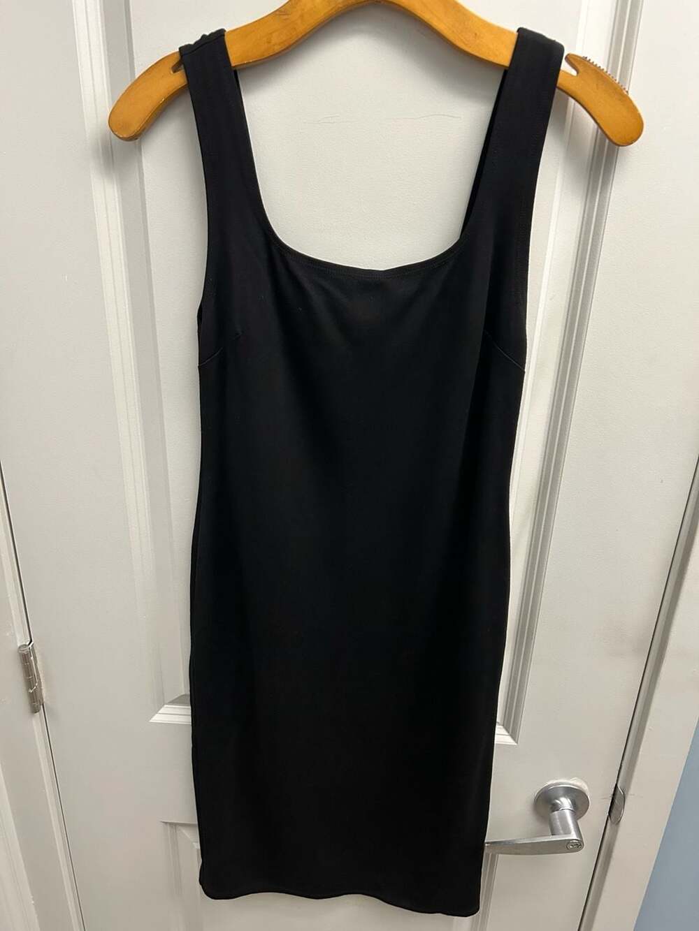 Popular Basics Square Neck Sleeveless Midi Dress with Back Zipper